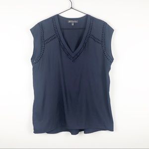 OUTBACK RED (The Limited) Navy Cutout Blouse